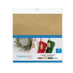 JPPlus Craft Plastic Plastic Craft Sheets for Cricut, Laser Cutter, & Engraver Use- Holiday, 4 Pack