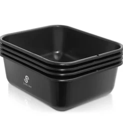 Jubilee 4-Pk Plastic Storage Bin, Heavy Duty Commercial Busser Utility Tub