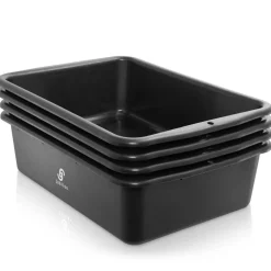 Jubilee 4-Pk Plastic Storage Bin, Heavy Duty Commercial Busser Utility Tub