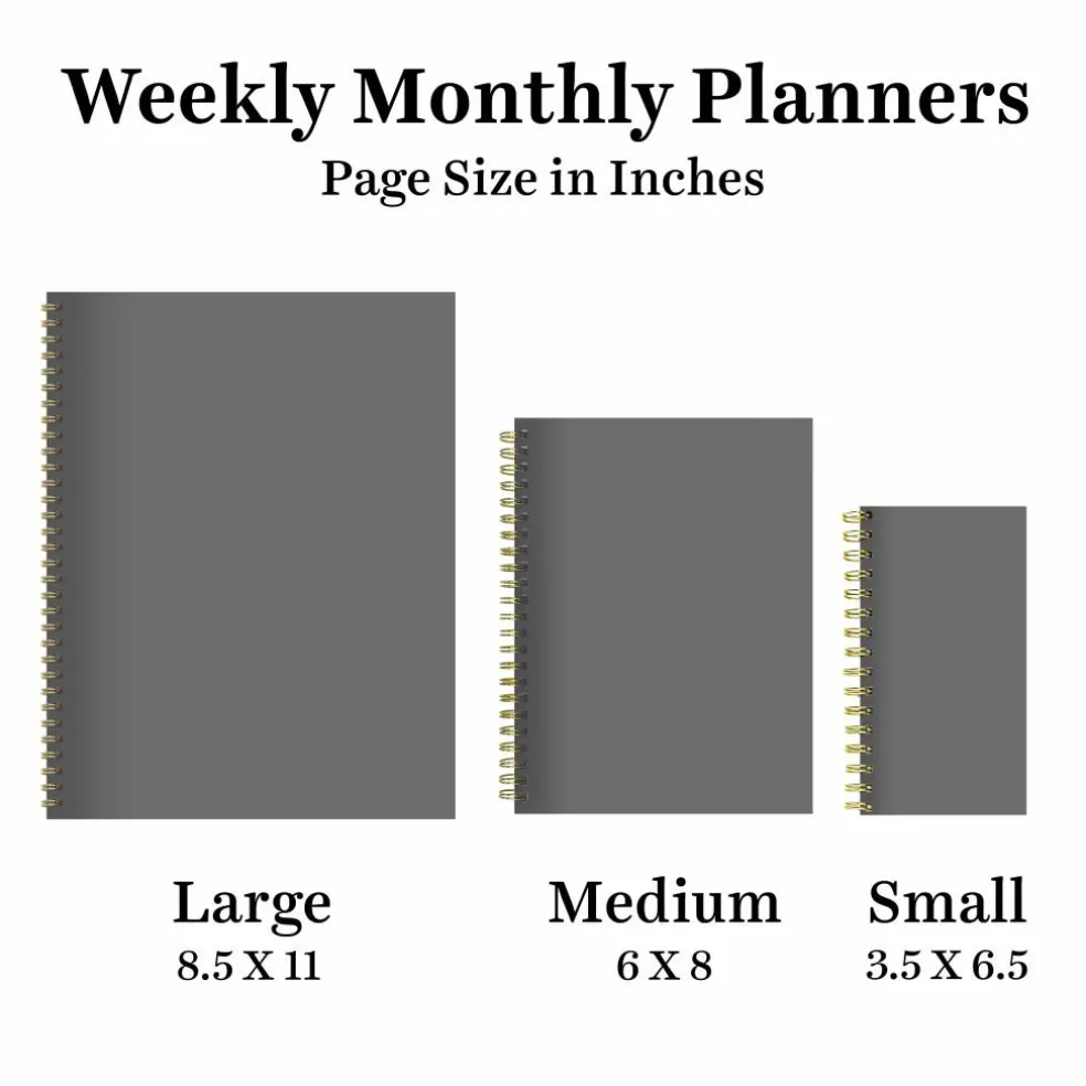 July 2026 - June 2027 Blue Flannel Medium Weekly Monthly Planner