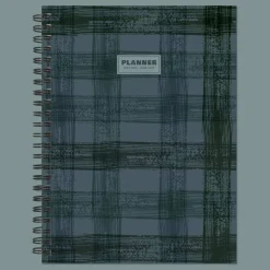 July 2026 - June 2027 Blue Flannel Medium Weekly Monthly Planner