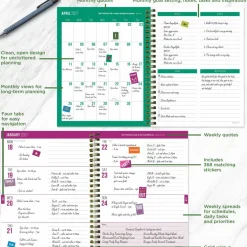 July 2026 - June 2027 Buds & Blooms Medium Weekly Monthly Planner