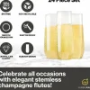 JumblWare 24 9-oz. Stemless Disposable Plastic Champagne Flutes, Clear