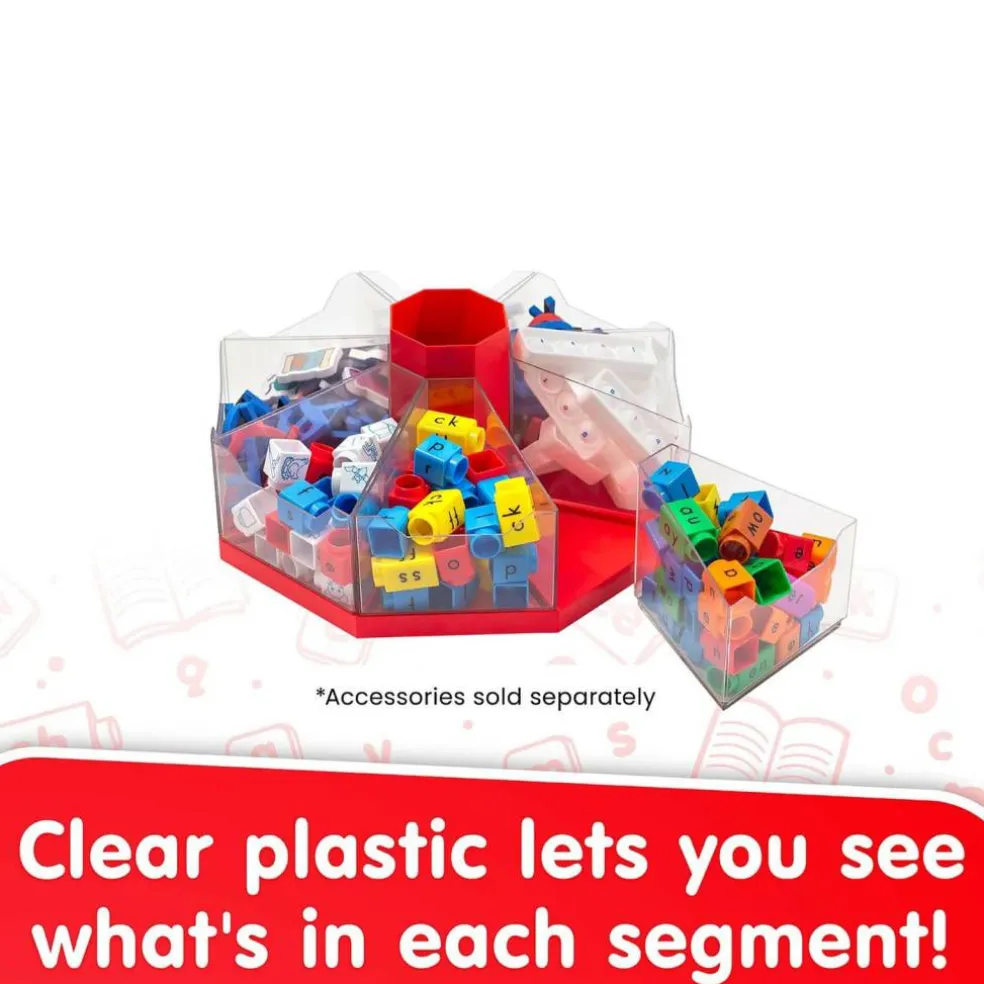 Junior Learning® Classroom Caddie Red Octagonal Storage System