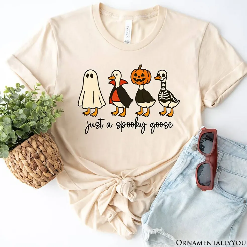 Just a Spooky Goose T-Shirt, Funny Halloween Costumes Tee