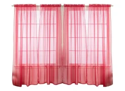 J&V TEXTILES 4-Pack Value: Solid Sheer Window Curtain Panels