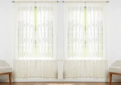 J&V TEXTILES 4-Pack Value: Solid Sheer Window Curtain Panels
