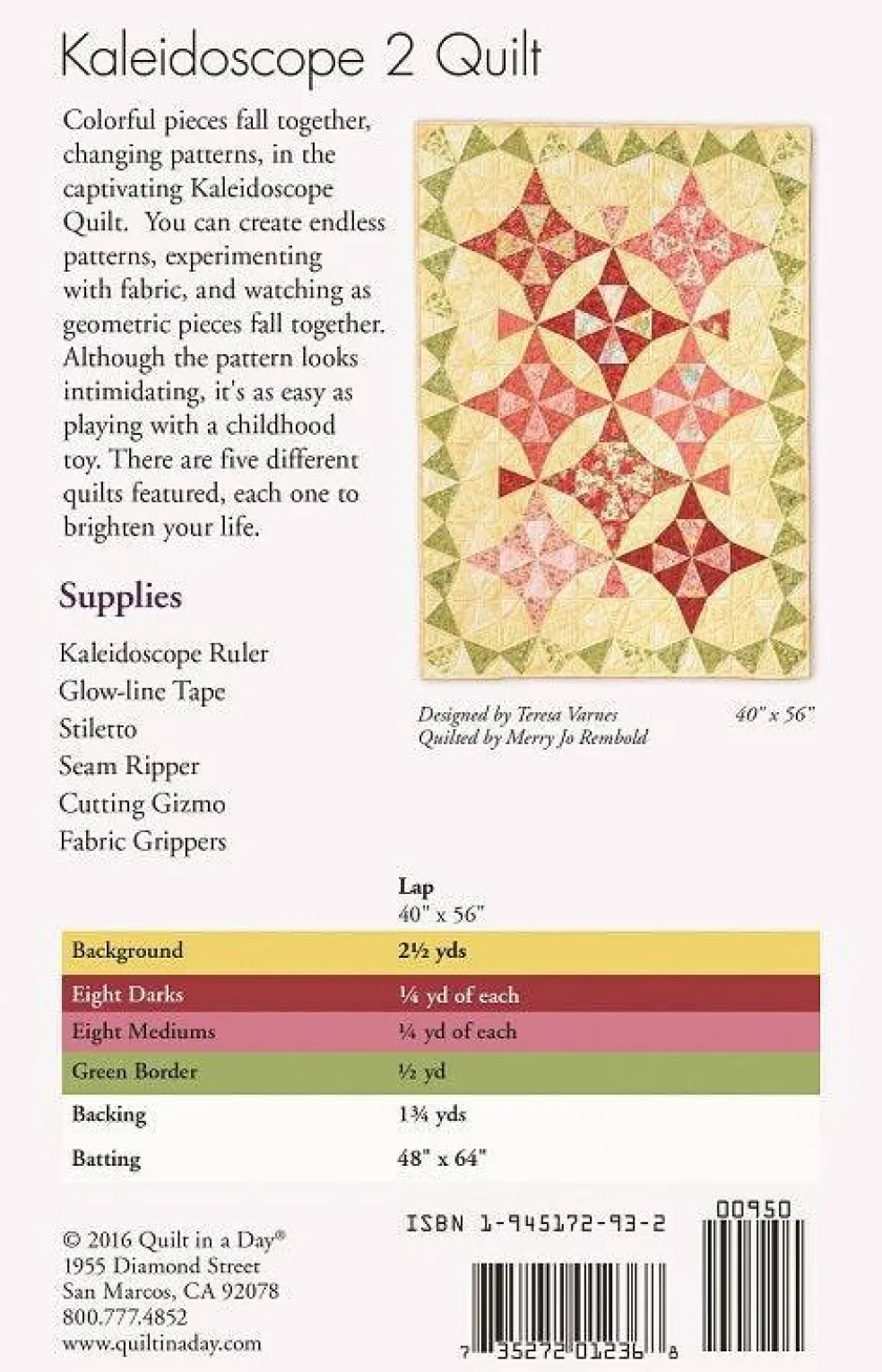 Kaleidoscope 2 Quilt: Eleanor Burns Signature Quilt Pattern