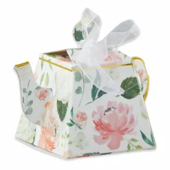 Kate Aspen® Brunch Floral Teapot Favor Box Set, 24ct.
