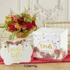 Kate Aspen® Burgundy Blush Floral Collapsible Card Box