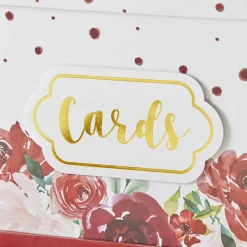 Kate Aspen® Burgundy Blush Floral Collapsible Card Box