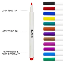 Kearing® Iron On Transfer Pen for Personalized Shirt| Fbabric Marker Set for Shoes Coloring, Tote Bag DIY, Costume Design