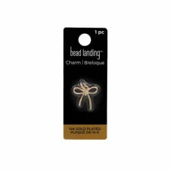 14K Gold-Plated Bow Charm by Bead Landing™