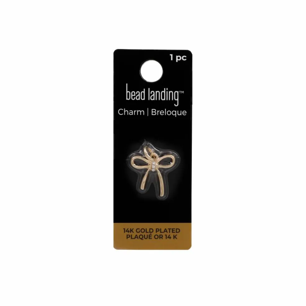 14K Gold-Plated Bow Charm by Bead Landing™