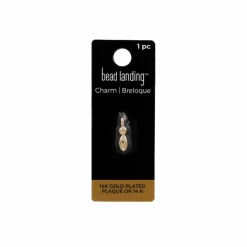 14K Gold Plated Metal Bubble Letter Charm by Bead Landing™