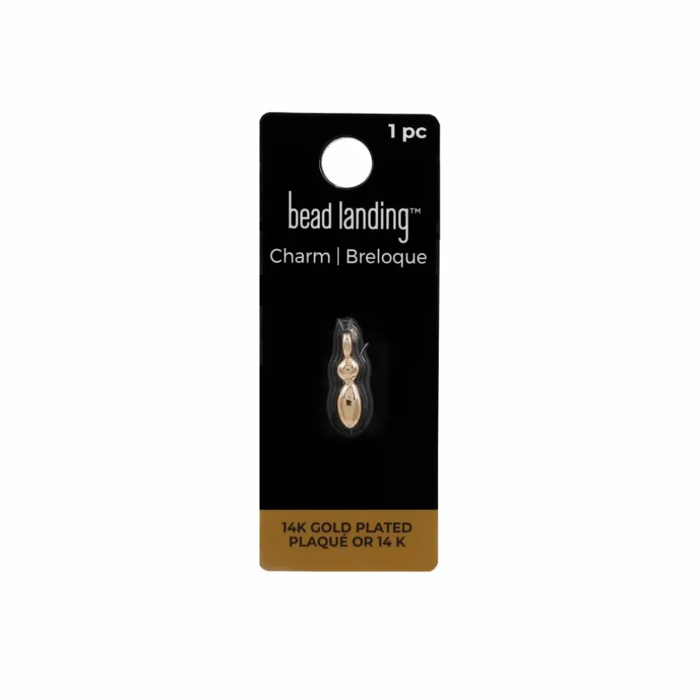 14K Gold Plated Metal Bubble Letter Charm by Bead Landing™