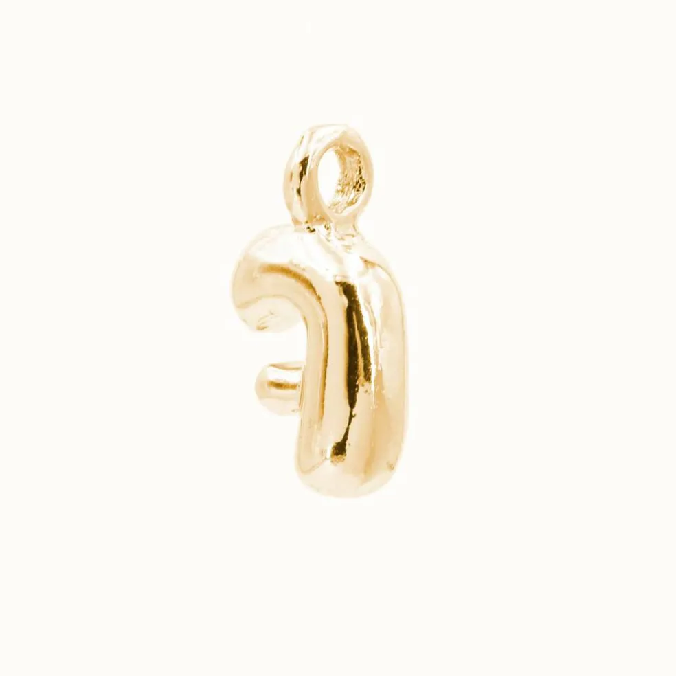 14K Gold Plated Metal Bubble Letter Charm by Bead Landing™