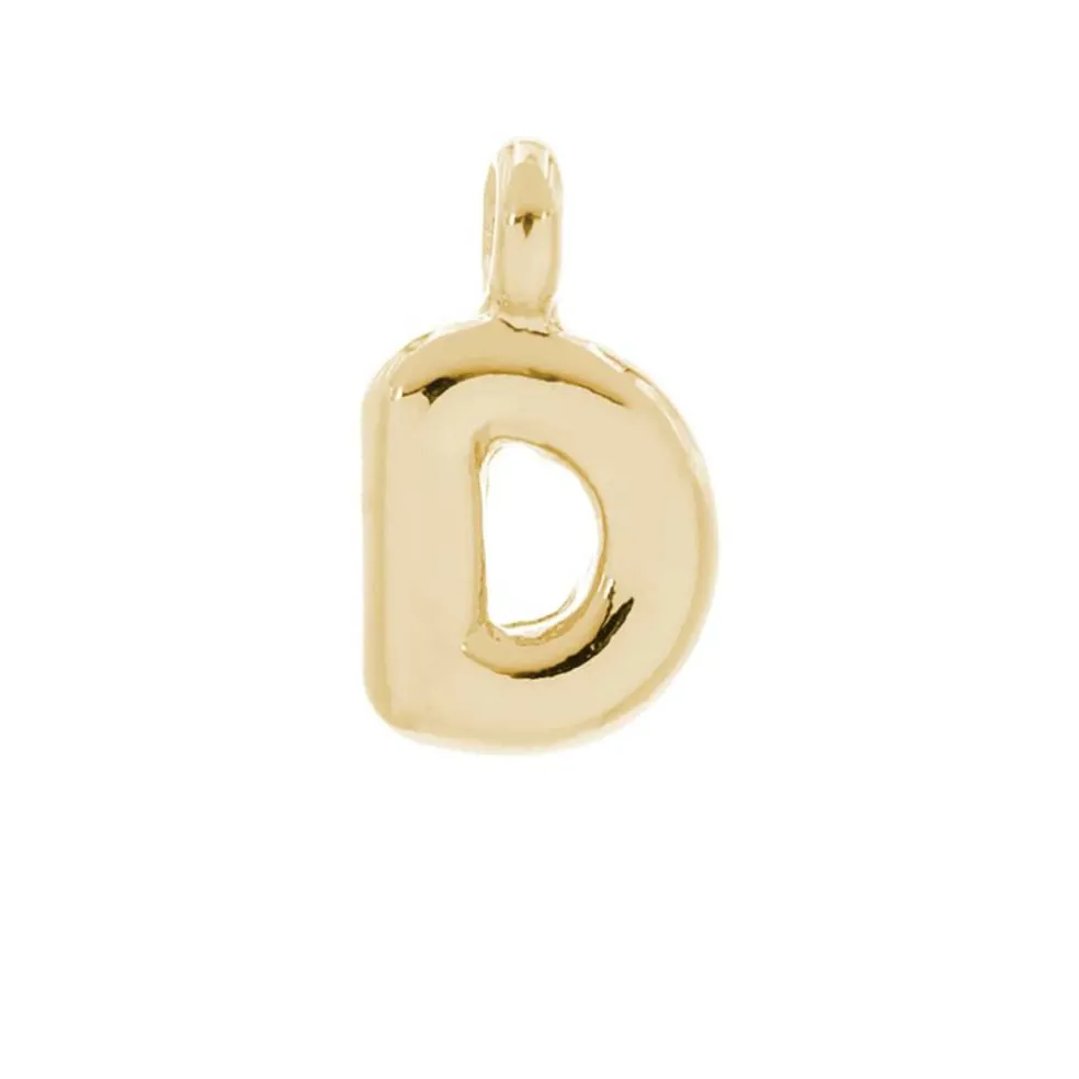 14K Gold Plated Metal Bubble Letter Charm by Bead Landing™