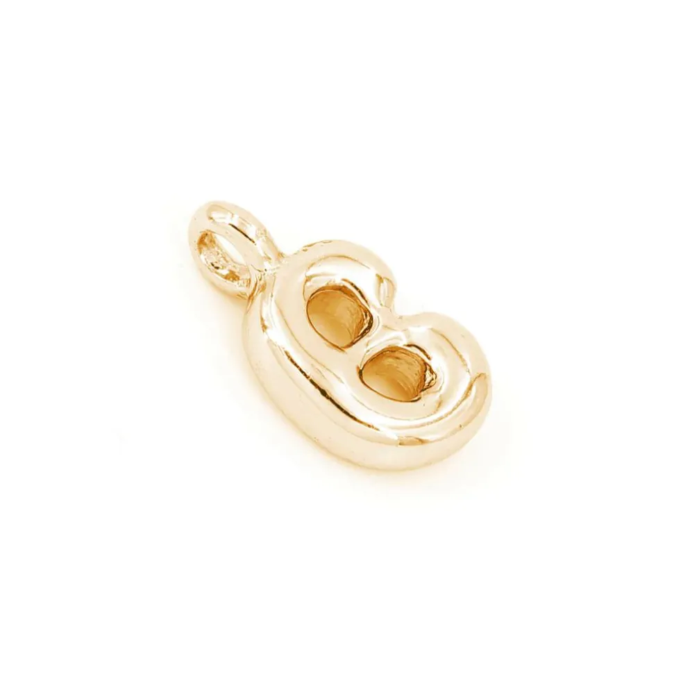 14K Gold Plated Metal Bubble Letter Charm by Bead Landing™