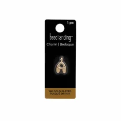 14K Gold Plated Metal Bubble Letter Charm by Bead Landing™