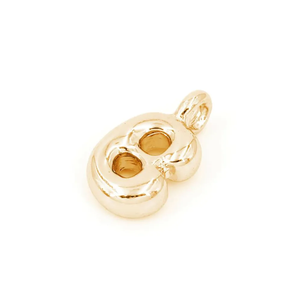 14K Gold Plated Metal Bubble Letter Charm by Bead Landing™