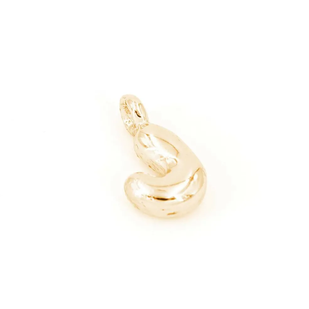 14K Gold Plated Metal Bubble Letter Charm by Bead Landing™