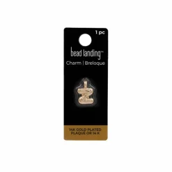 14K Gold Plated Metal Bubble Letter Charm by Bead Landing™