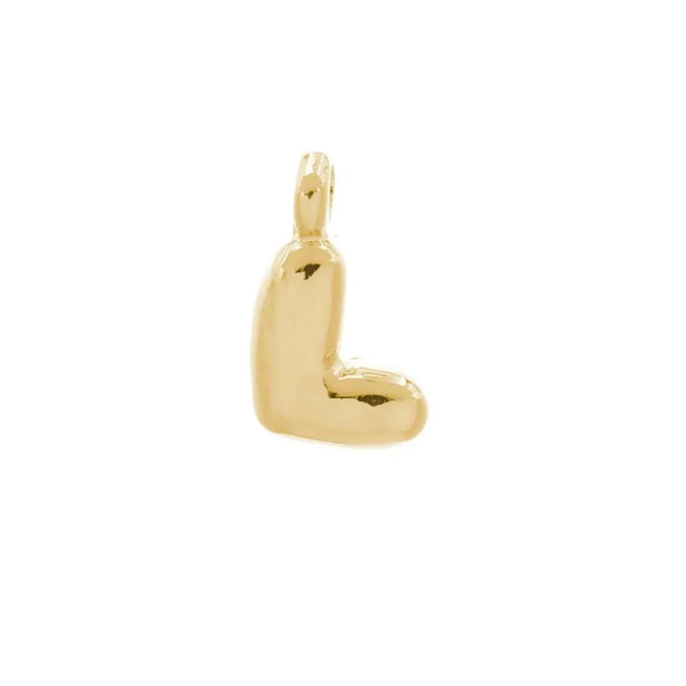 14K Gold Plated Metal Bubble Letter Charm by Bead Landing™