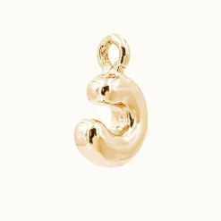 14K Gold Plated Metal Bubble Letter Charm by Bead Landing™
