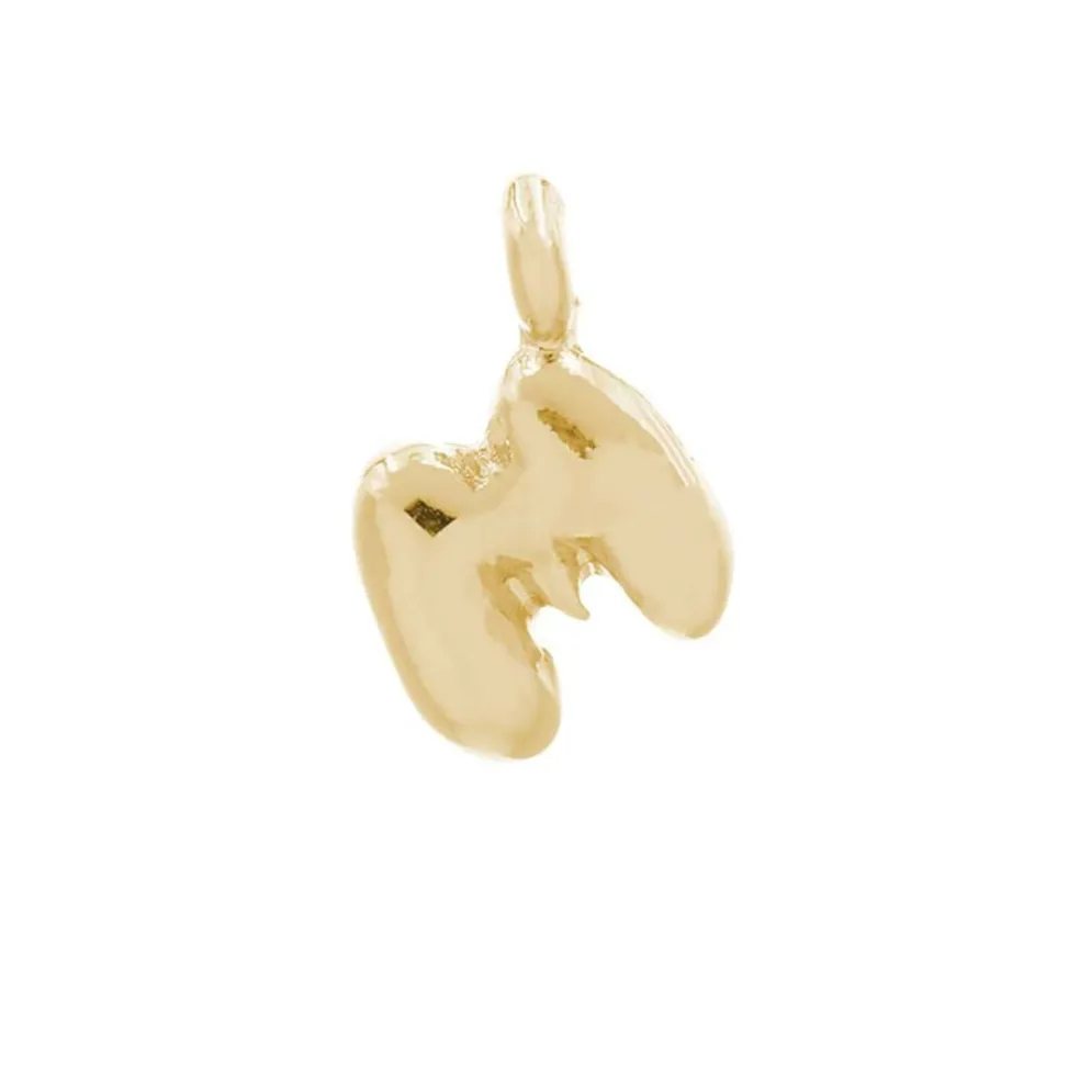 14K Gold Plated Metal Bubble Letter Charm by Bead Landing™
