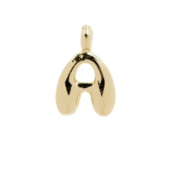 14K Gold Plated Metal Bubble Letter Charm by Bead Landing™
