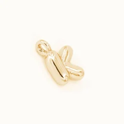 14K Gold Plated Metal Bubble Letter Charm by Bead Landing™