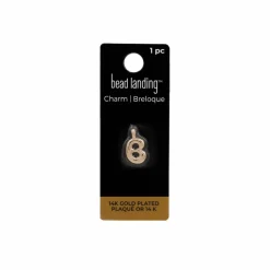 14K Gold Plated Metal Bubble Letter Charm by Bead Landing™