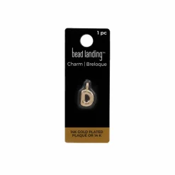 14K Gold Plated Metal Bubble Letter Charm by Bead Landing™