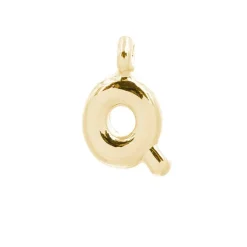14K Gold Plated Metal Bubble Letter Charm by Bead Landing™