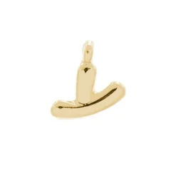 14K Gold Plated Metal Bubble Letter Charm by Bead Landing™