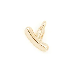 14K Gold Plated Metal Bubble Letter Charm by Bead Landing™