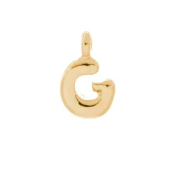 14K Gold Plated Metal Bubble Letter Charm by Bead Landing™