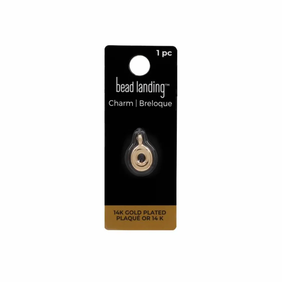 14K Gold Plated Metal Bubble Letter Charm by Bead Landing™
