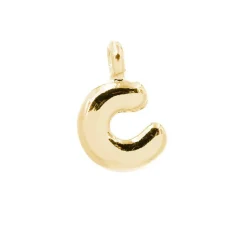 14K Gold Plated Metal Bubble Letter Charm by Bead Landing™