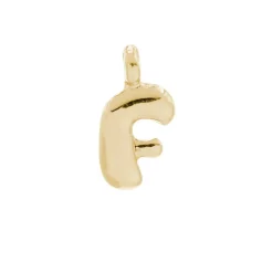 14K Gold Plated Metal Bubble Letter Charm by Bead Landing™