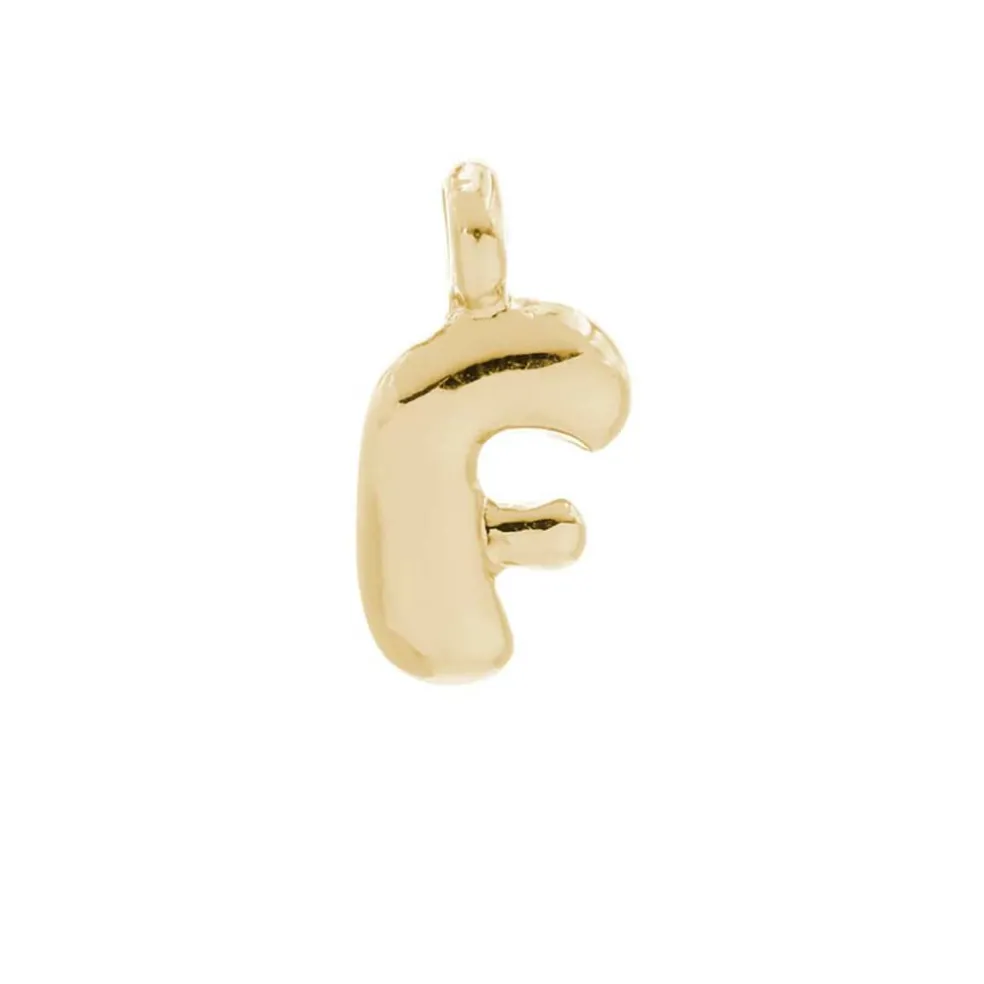 14K Gold Plated Metal Bubble Letter Charm by Bead Landing™