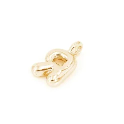 14K Gold Plated Metal Bubble Letter Charm by Bead Landing™