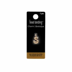 14K Gold Plated Metal Bubble Letter Charm by Bead Landing™