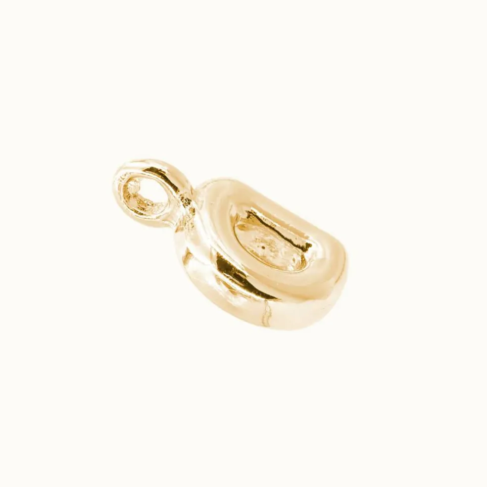 14K Gold Plated Metal Bubble Letter Charm by Bead Landing™