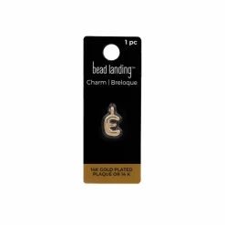14K Gold Plated Metal Bubble Letter Charm by Bead Landing™