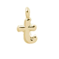 14K Gold Plated Metal Bubble Letter Charm by Bead Landing™
