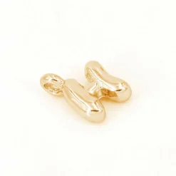 14K Gold Plated Metal Bubble Letter Charm by Bead Landing™
