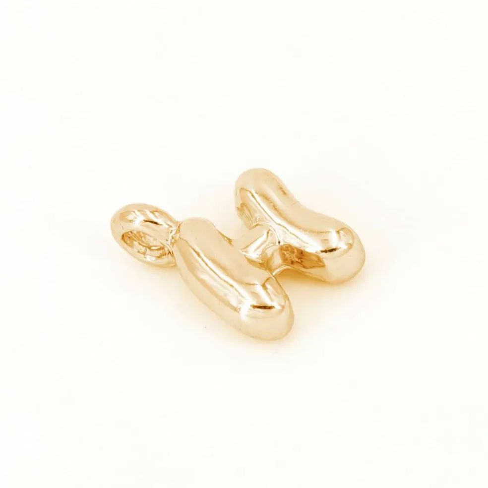 14K Gold Plated Metal Bubble Letter Charm by Bead Landing™