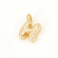 14K Gold Plated Metal Bubble Letter Charm by Bead Landing™